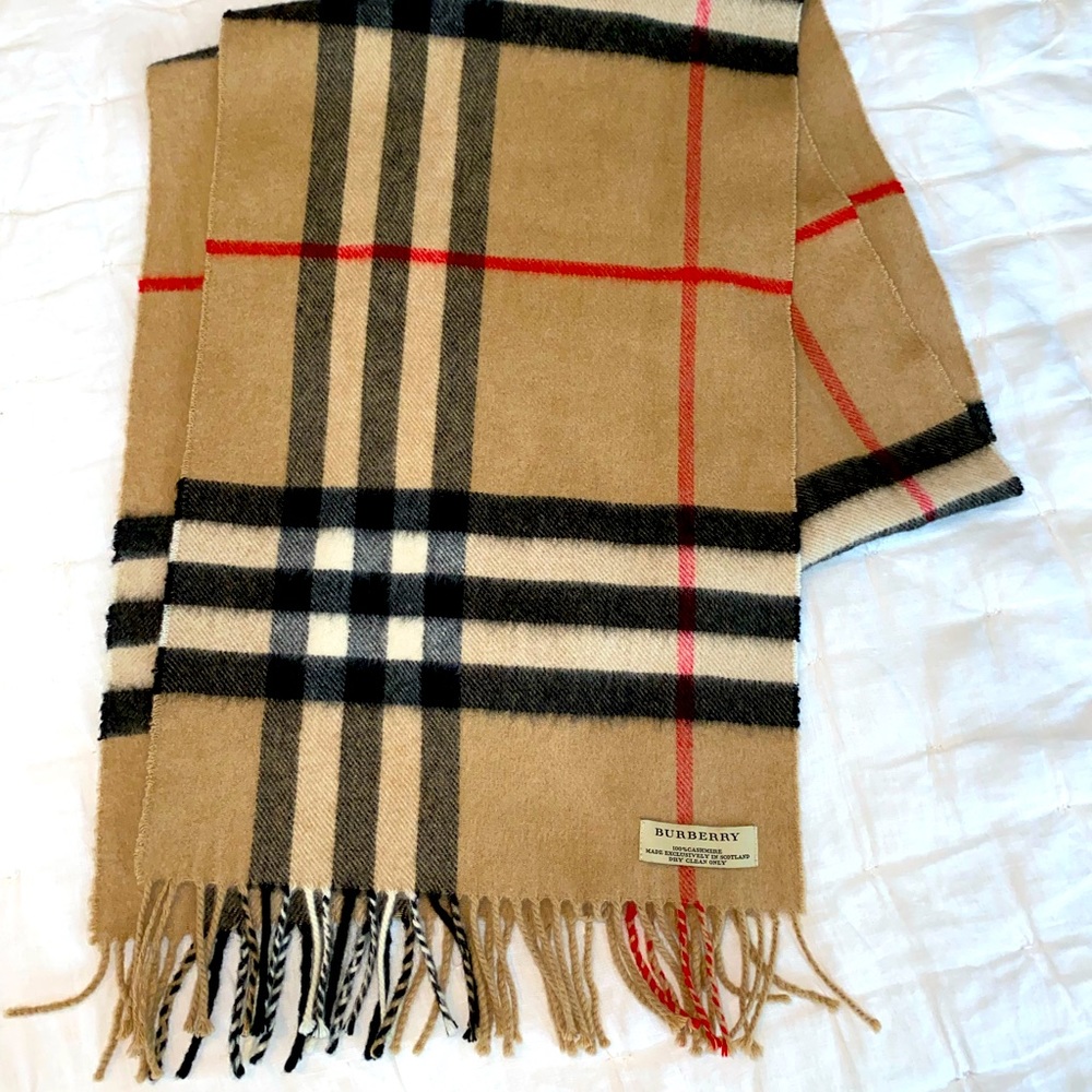 Burberry Classic Check Cashmere Scarf - Authentic